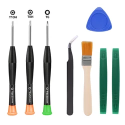 8 in 1 Repair Kit for Xbox Series X/S Xbox One Controller, Nintendo Switch Gamepads with T6/T8H/T10H Screwdriver,Brush,Tweezer