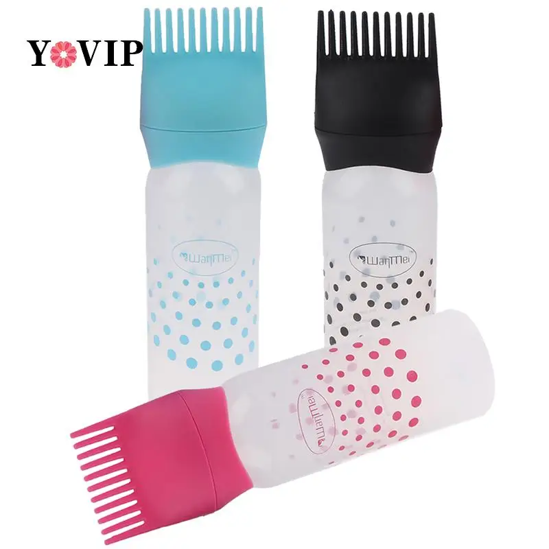 Brosse à Peigne pour Coloration des Cheveux, Outil de Coiffure, Applicateur de Teinture, Bouteille de Shampoing en Plastique HI, Huile, 170ml, 1 Pièce