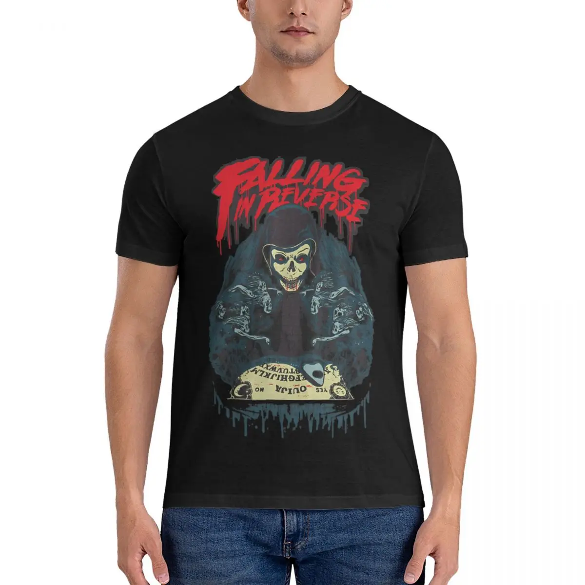 Fans And Lovers Shirt T-Shirt Men Falling In Reverse Vintage Pure Cotton Tee Shirt Crew Neck Short Sleeve T Shirt