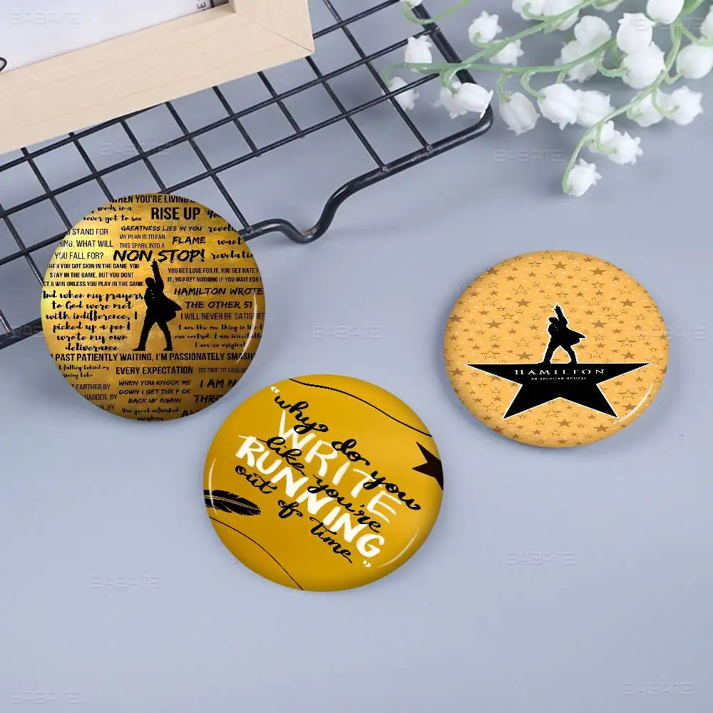 

American Musical Hamilton Soft Button Pin Bright Printed Icon Gift For Friends Badge Collar Brooch Lapel Pin Metal