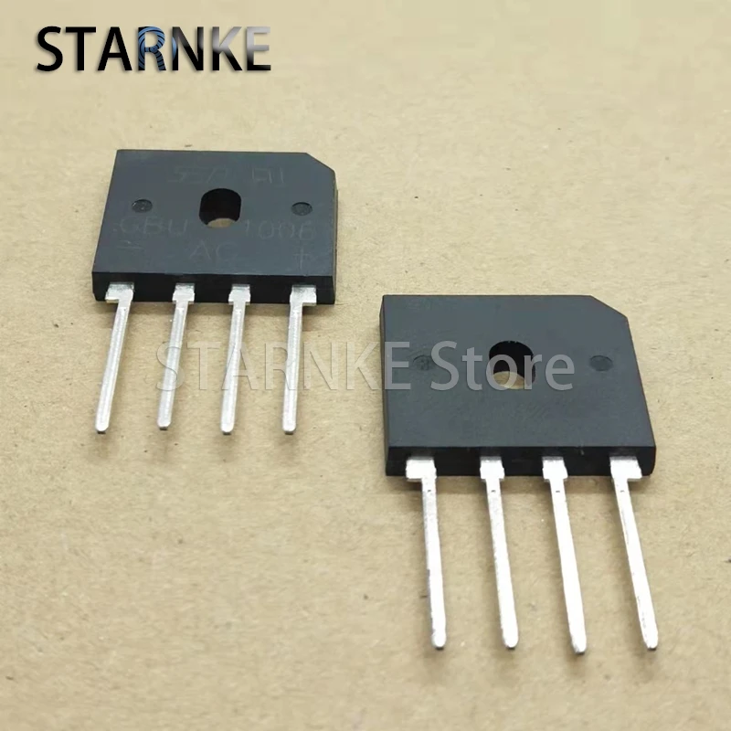 10PCS GBU1006 Rectifier Bridge Bridge Stack 10A 600V Rectifier Flat Bridge