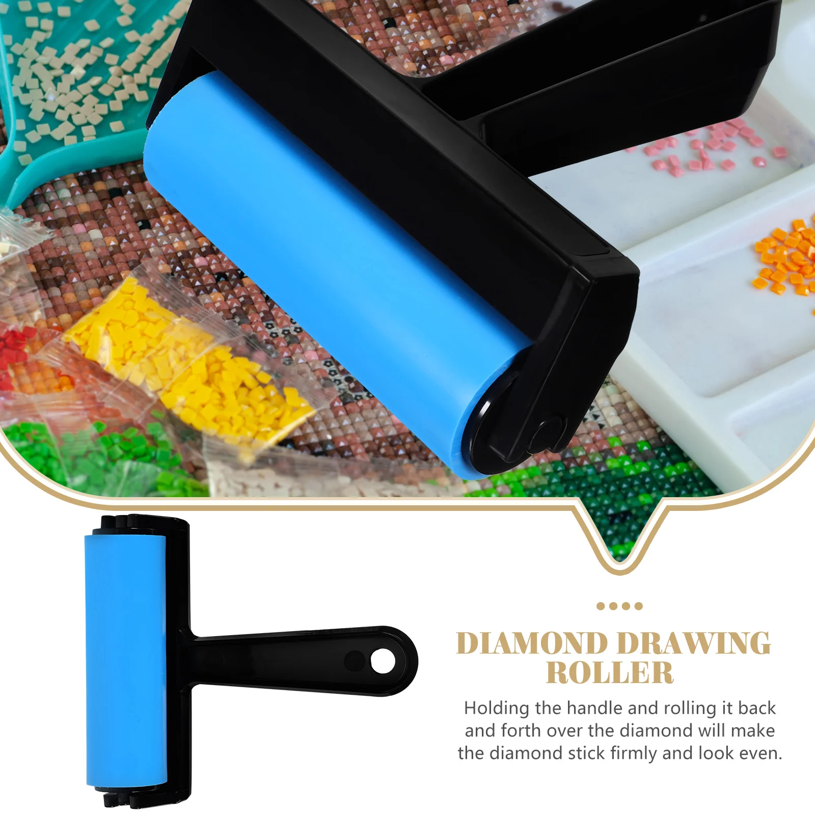 

1Pcs Art Craft Diamond Drawing Roller Excellent User Experience Sturdy Printmaking Tool