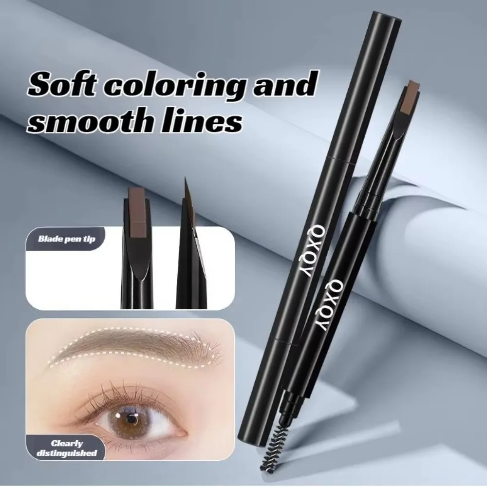 Waterproof Eyebrow Pencil Triangle Shape Long Lasting Eyebrow Pen 4 Color Options Automatic Rotating Eyebrow Pencil