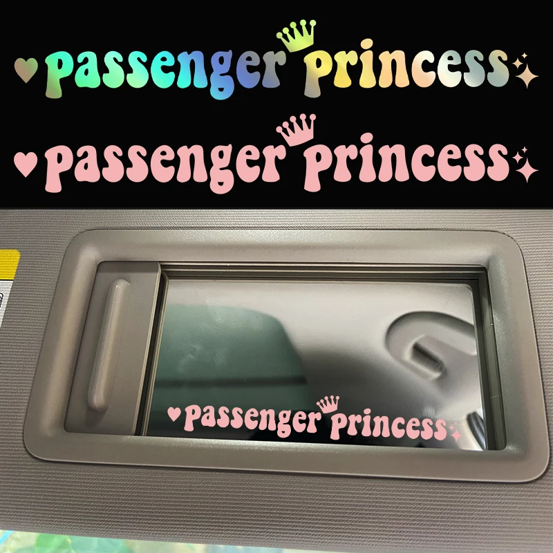 G216 15*2,3 cm Passagier Prinzessin Auto Aufkleber lustige kreative Aufkleber für Auto Rückspiegel