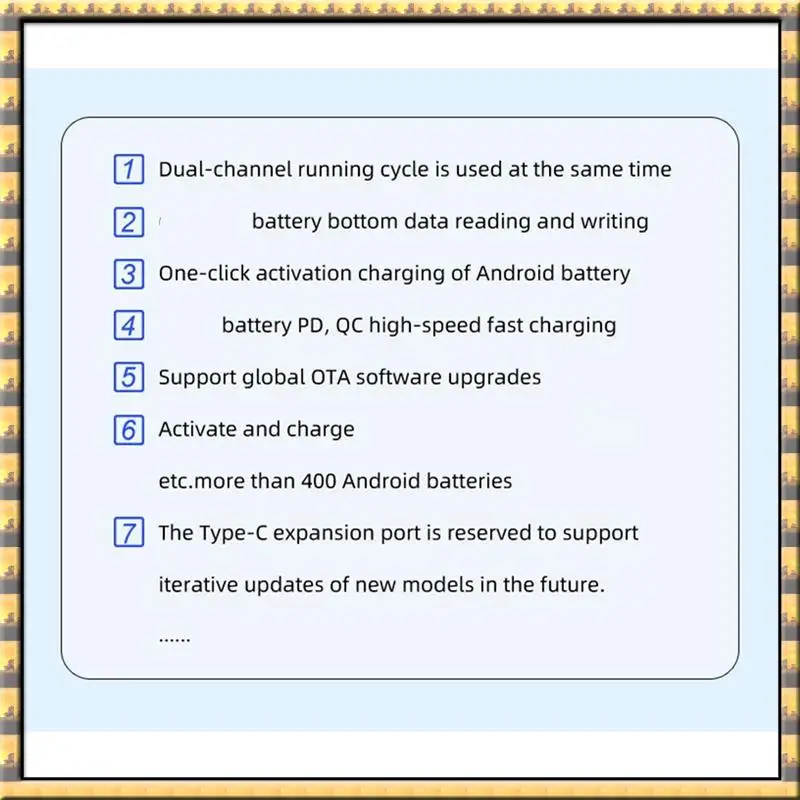 

AT03 Top I2C Battery Charge Repair Instrument Battery Reader And Repairer Dual-Channel Running Cycle Support