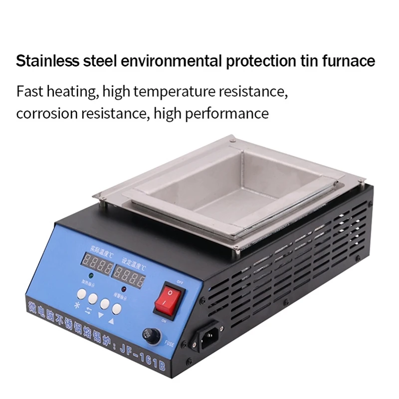 

110V/220V 2400W Solder Pot Tin Melting Furnace Thermoregulation Soldering Desoldering Bath 50mm to 350mm 30~400 Degree Ajustable