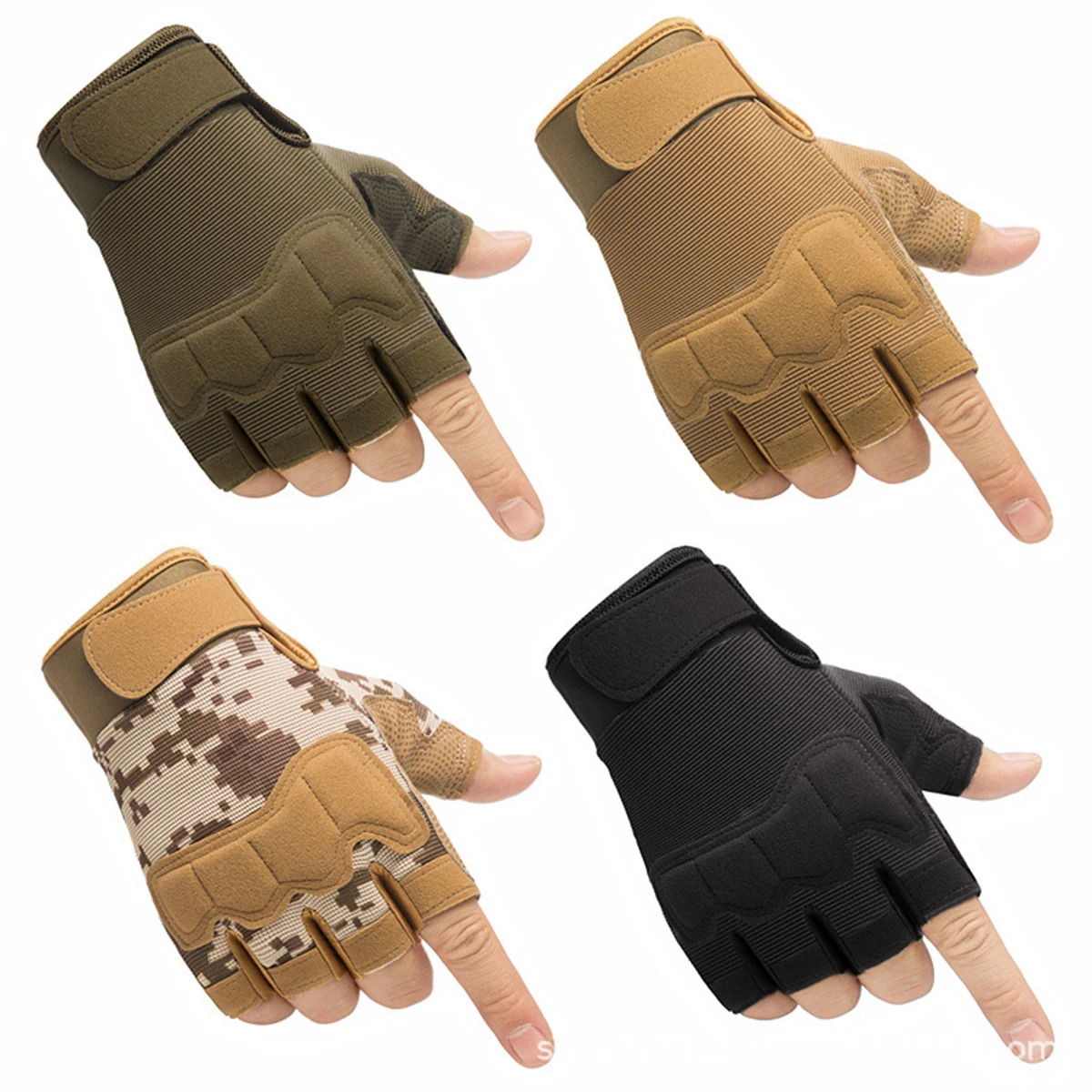 

Cycling Gloves Cut Resistant Fingerless Men Man for Bike Brown Mens Bicycle Riding