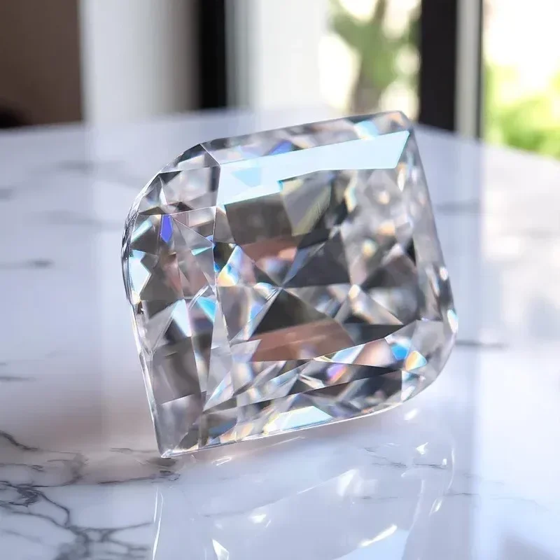 

L-Leaf Shape Moissanite Stone White Color Specail Cut Charm Beads For DIY Jewelry Making Rings Bracelet Selectable Certificate