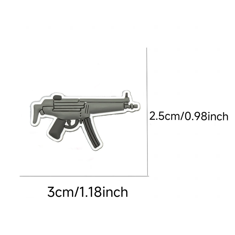 20-100pcs Cartoon Grenade Submachine Gun Series PVC Shoe Accessories DIY Detachable Waterproof Creativity Shoe Decorations