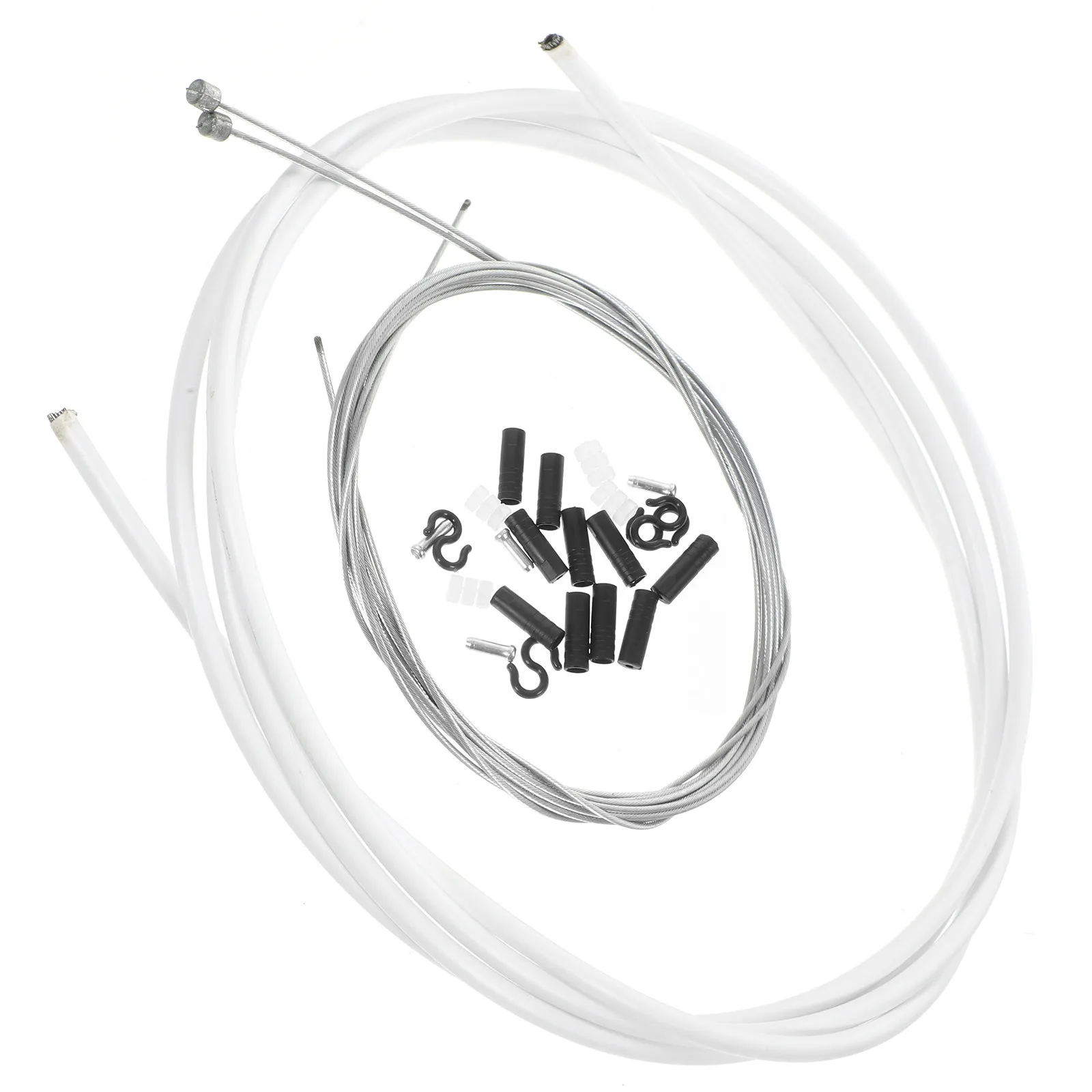 Bike Brake Cable Kit 2 Sets – High-Strength Cold/Heat Resistant Galvanized Brake Lines for Road, Mountain & Folding Bikes