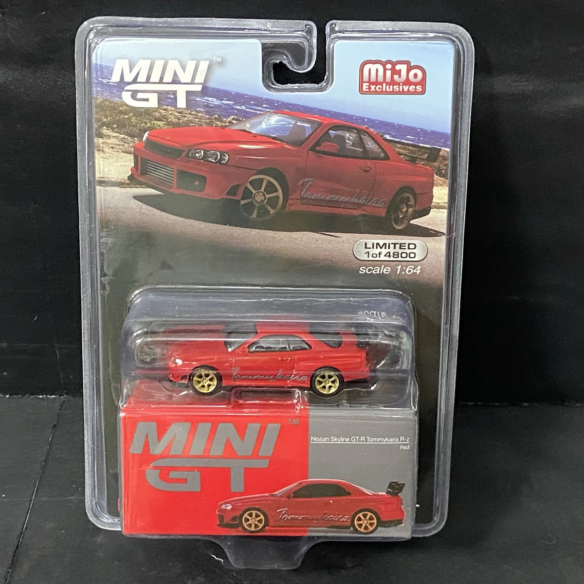

Diecast MINIGT 1:64 Scale Nissan GTR R34 Red Tommykaira R-z #543 Alloy Automobile Model Collectible Toy Gift Souvenir Display