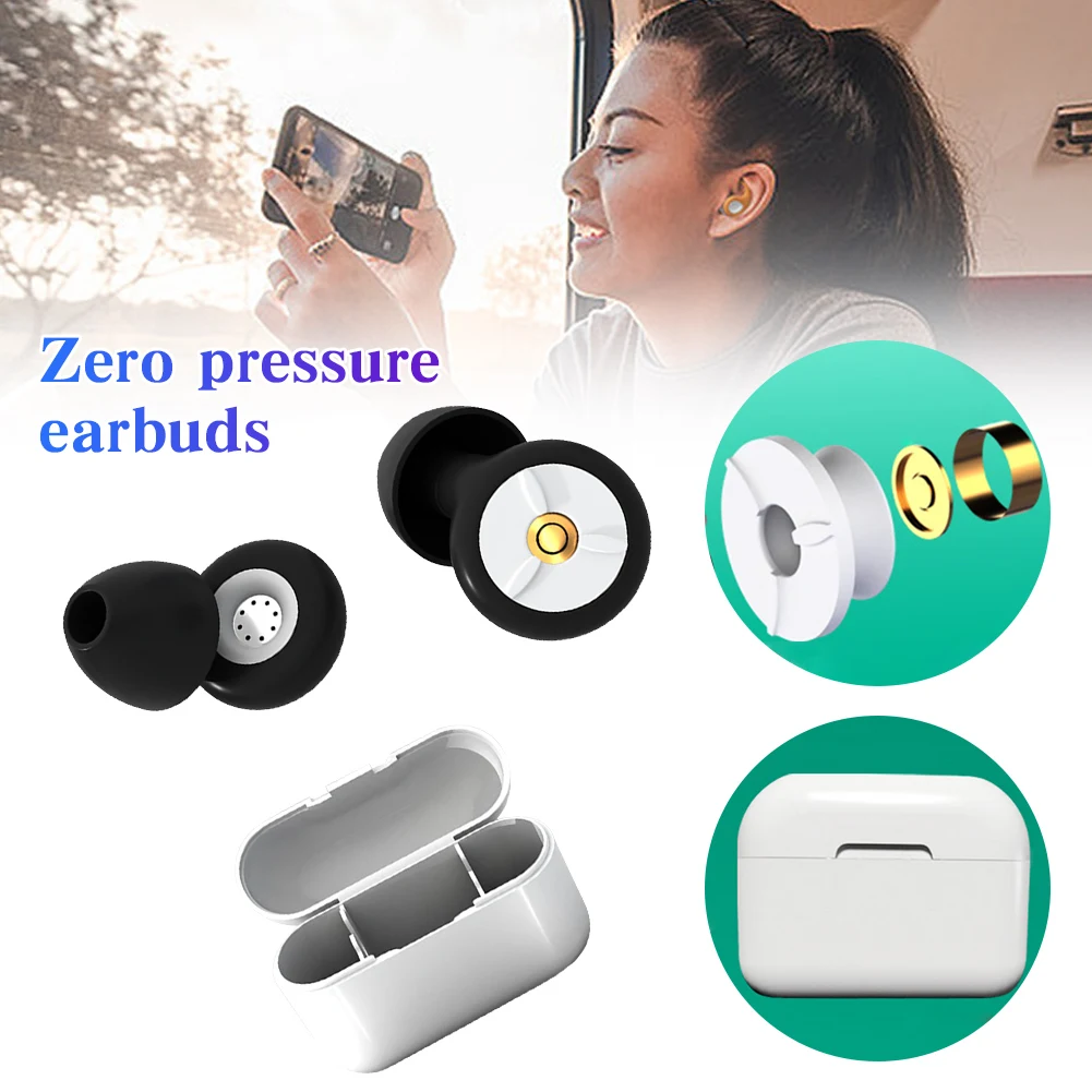 سدادات أذن من السيليكون لحماية الأذن مقاومة للماء ومضادة للضوضاء وقابلة للغسل مع أغطية سدادة الأذن وحافظة لسلامة السمع #6