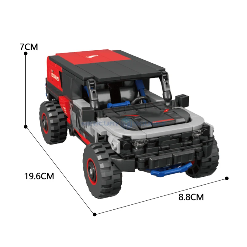 Zwarte Jeep SUV MOC 66003 Terreinwagen Bouwstenen Transportvoertuig Collectie Bakstenen Model Jongens Kinderen Ideeën Speelgoed Cadeau