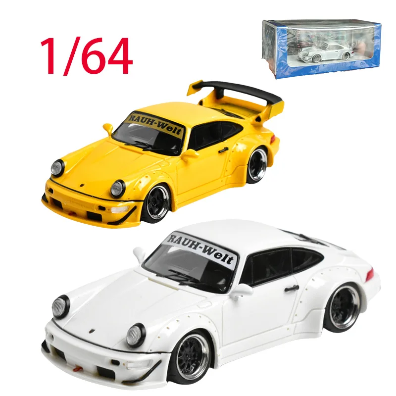 

Масштаб 1/64 Porsche RWB 993 Rauh Welt, модель автомобиля из смолы, декоративный предмет, игровые транспортные средства, игрушки для мальчиков, оригинальная коробка