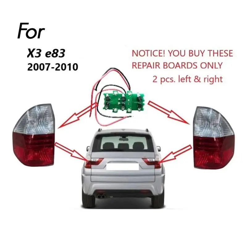 Ingenious-For BMW X3 E83 07- 10 4Pcs/Set Inside+ Outer Tail Light Repair Chip Board 7162209 7162210 7162213 7162214 Rear Replace