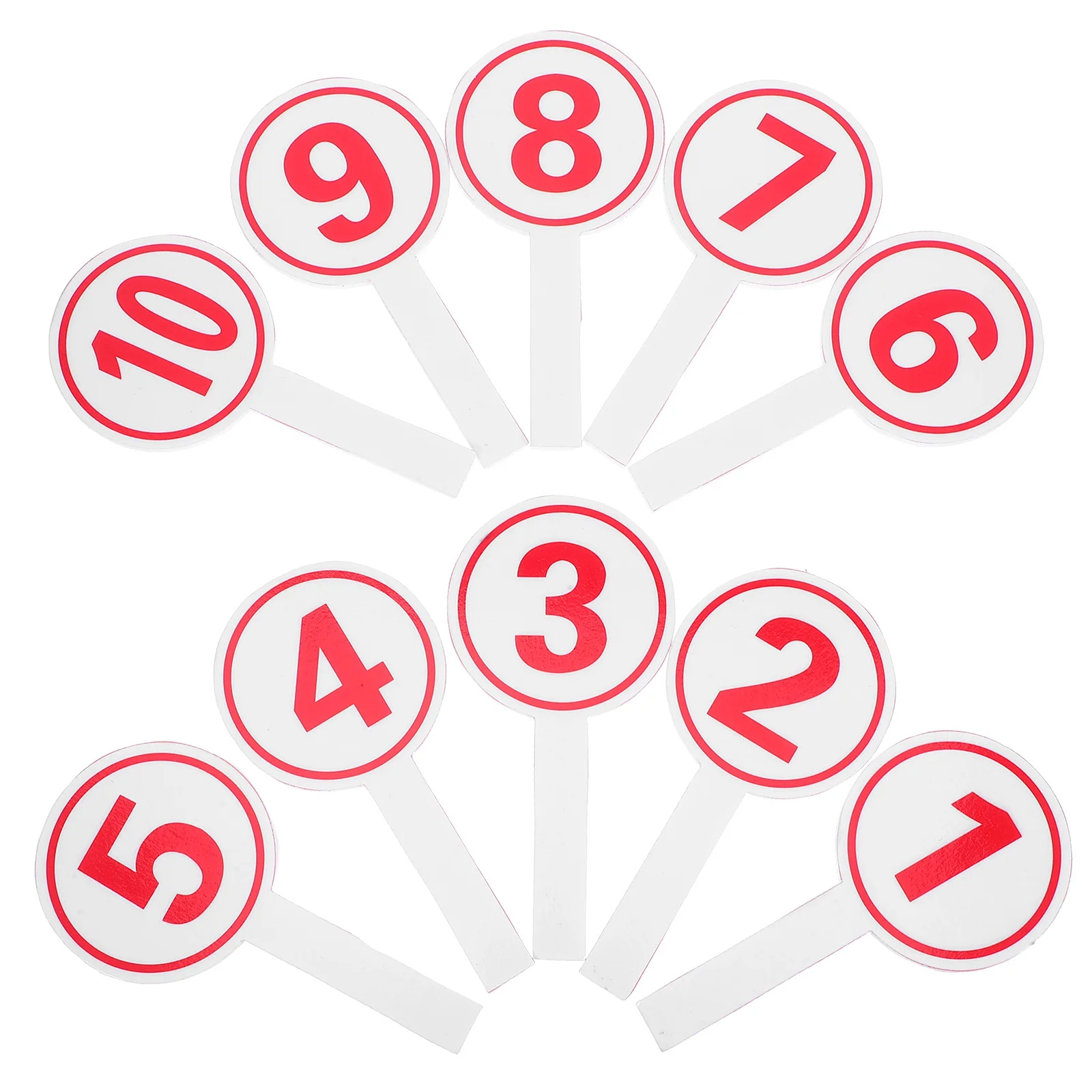 10 قطعة التشجيع يده مجداف مشرق عدد لوحات النتيجة 1-10 خفيفة الوزن مزاد لوازم التصويت التهديف للأحداث الرياضية #1