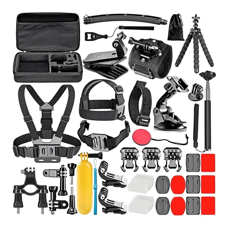 

50 In 1 Action Camera Accessory Kit Waterproof Case Tripod For Gopro Hero9 8 Max Insta360 Action Osmo Sport Accessories