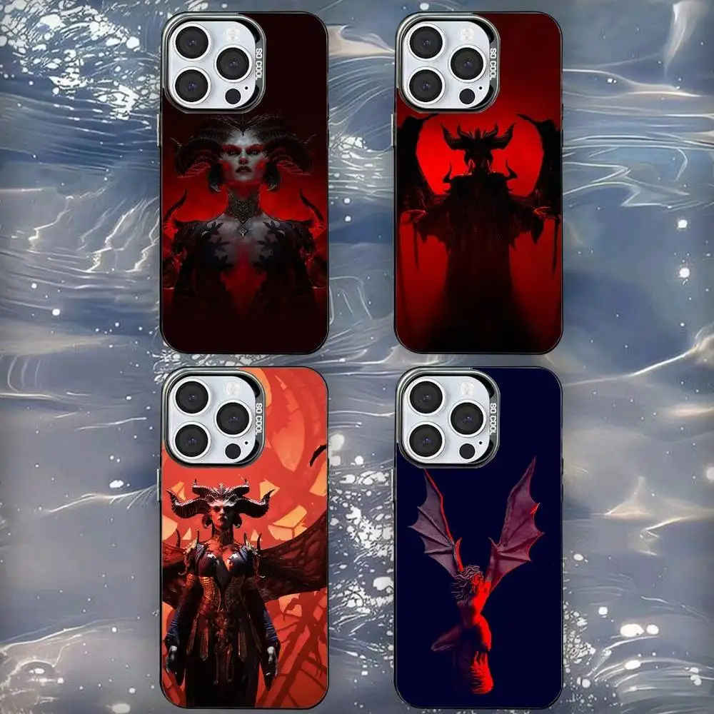 

L-Lilith-hs Game D-Diablos 4 Phone Case For iPhone 16,15,14,13,12,11,Mini,Pro,SE,XS,MAX Black Matte Shockproof Cover