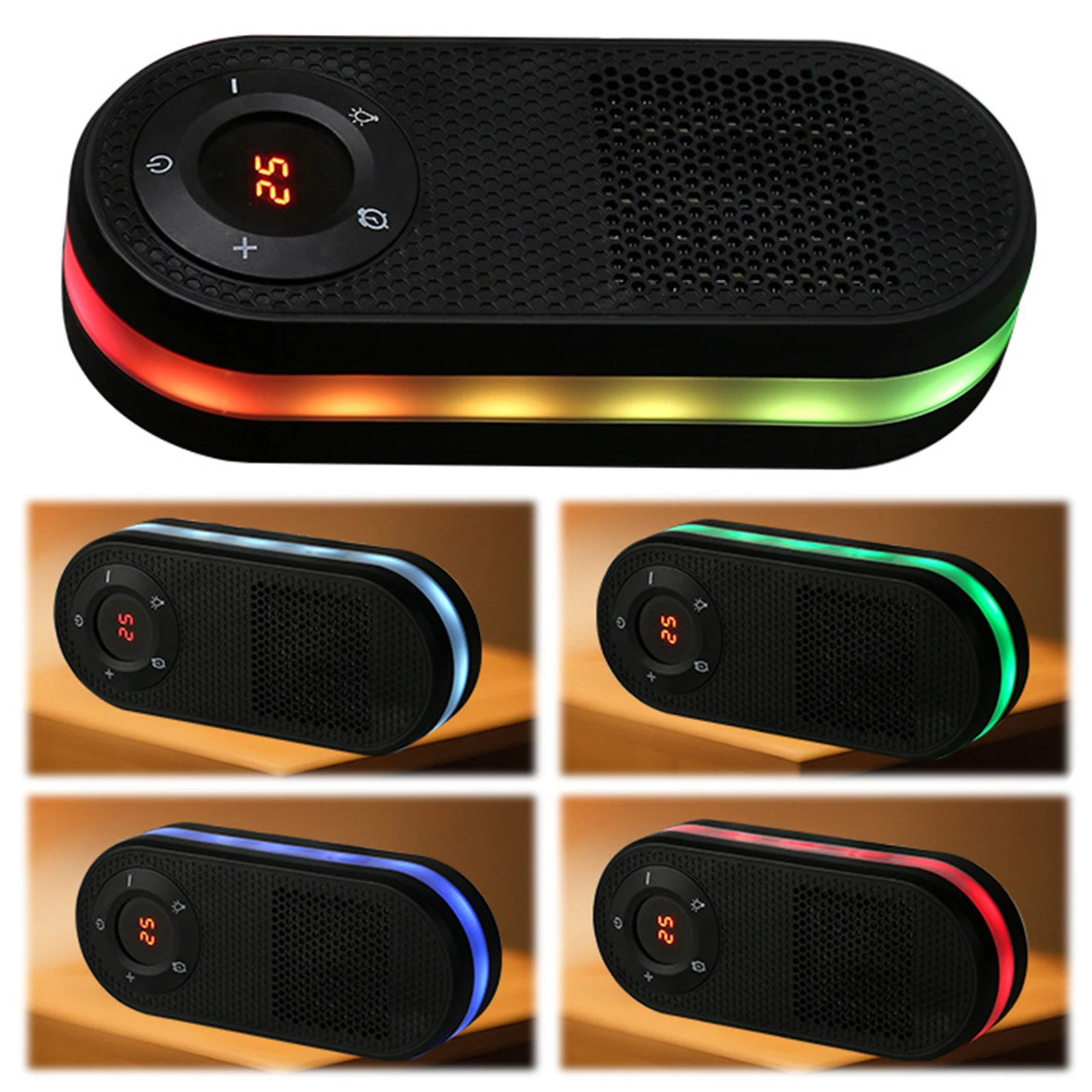 

Wall Mounted Space Heater with Night Light Small Quick Heat Room Warmer Overheat Protection for Desk Table Bedroom Study Offices