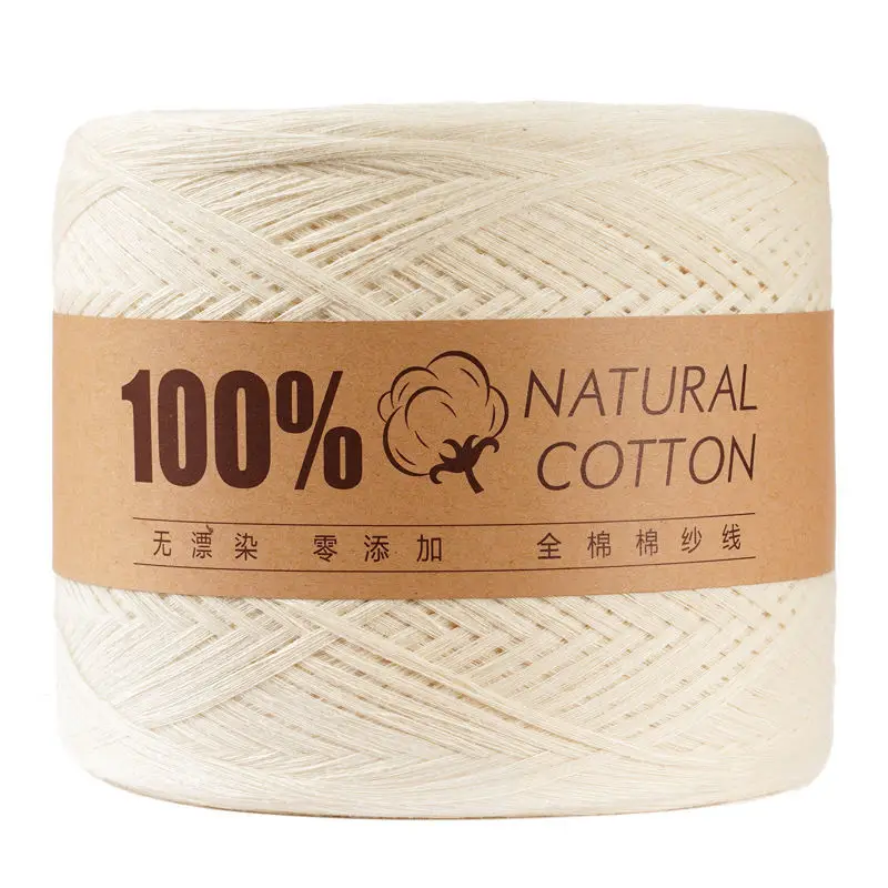 Knitting Cotton Yarn Thread Non Bleached Raw Coton Cords Baby ClothES Cochet DIY Scarf Sweater 500grams/Ball