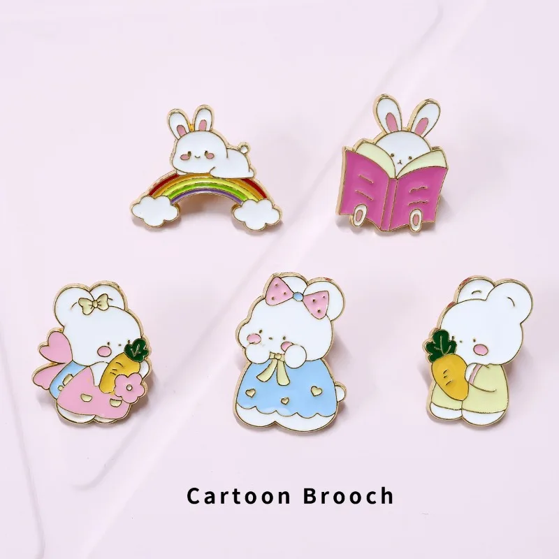 Cute Cartoon Animal Brooch Scarf Clip Shirt Coat Corsage Pin Bag Decoration Buckle Clothe Couple Accessory Badge Breastpin Gift