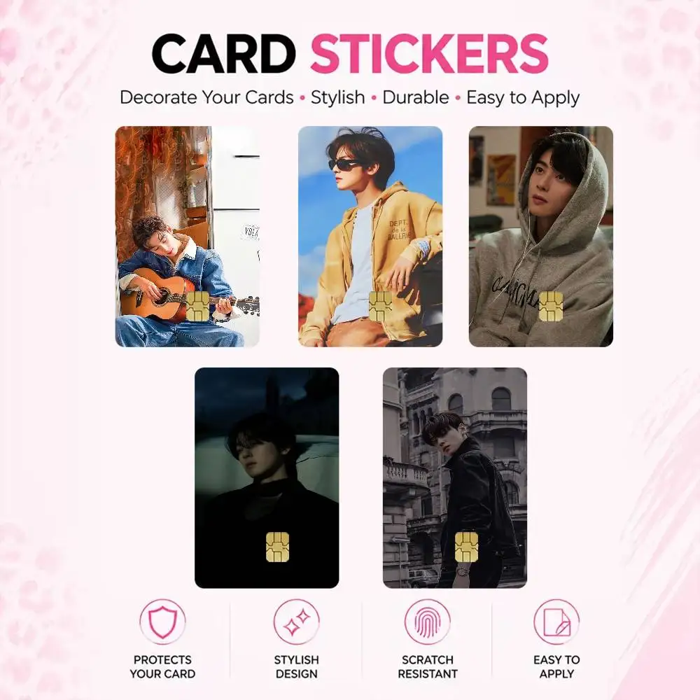 Singer Cha ido Eun High‑Res Game Chip Decals Credit Card Mini Waterproof Vinyl Ornament Useful Gift