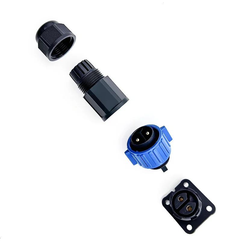 50A M25 Self-locking Waterproof Connector IP67 2 3 Pin Aviation Plug Socket Large Current Male Female Power Charging Connectors