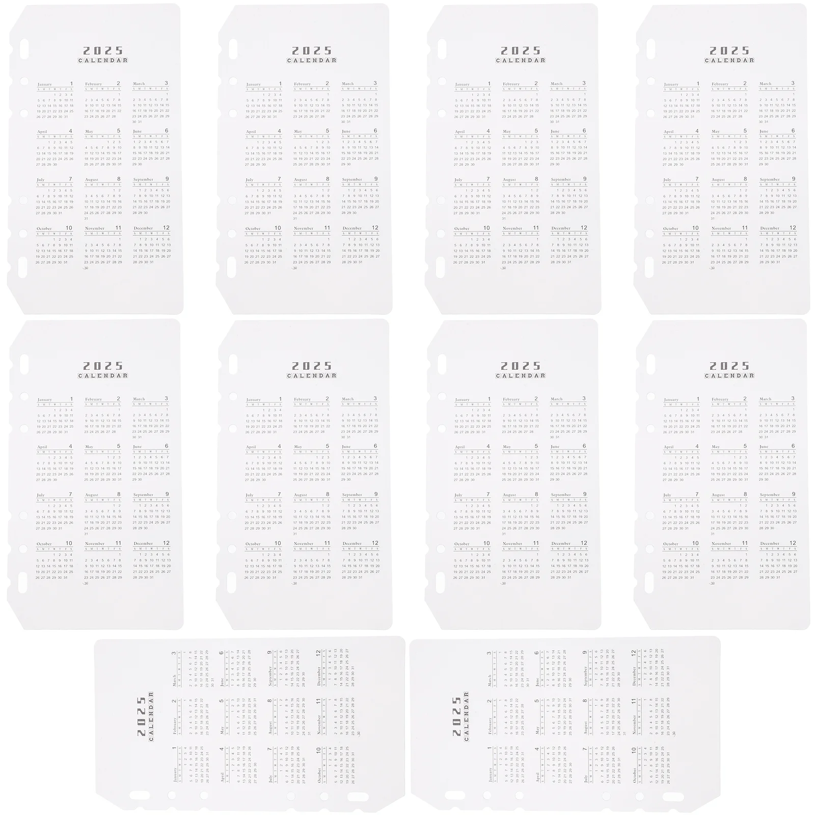 Planner Inserts Binder Dividers Frosted Calendar Bezel The Notebook Replaceable Separator Thicken Transparent