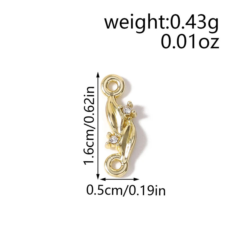 5 Stück niedliche gold- und silberfarbene Metall-Anhänger in Baumblattform für die Schmuckherstellung, DIY-Armbänder, Halsketten, handgefertigte Bastelbedarf – Detail 1