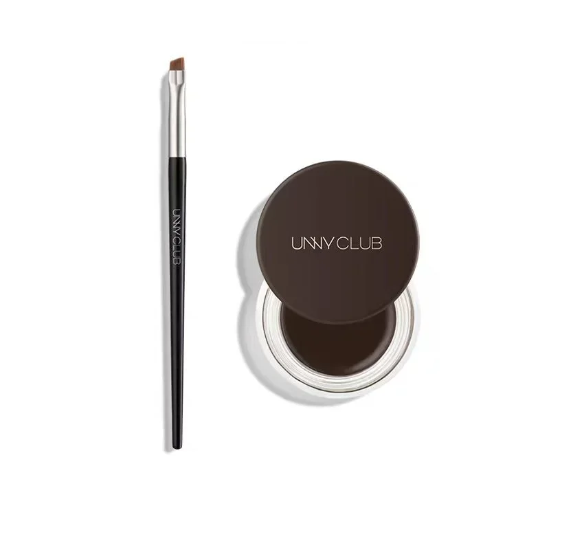 오리지널 Unny 아이 라이너 크림 방수 매트 연고 브러쉬 라이잉 누에 퀵 드라이 스무스 롱 라스트 아이 라이너 화장품 한국어