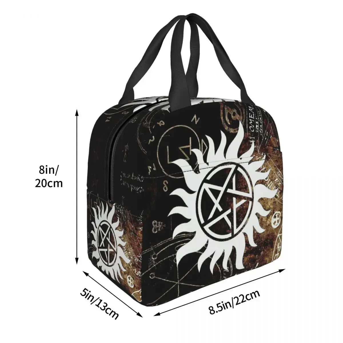 

Supernatural Symbols Insulated Lunch Bag for Women Portable Winchester Brothers Cooler Thermal Lunch Box Camping Picnic Bags