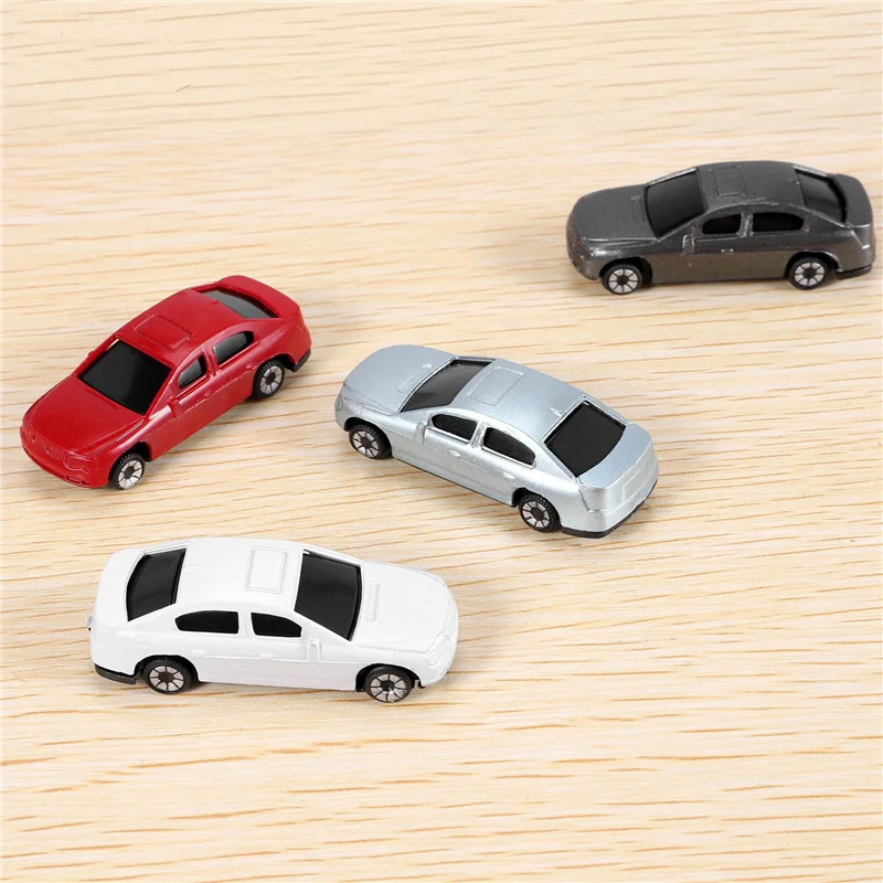 

ABJL-50Pcs 1:87 HO Scale Model Car Painted Car Models HO/TT/N Scale Railway Modeling Making Mat