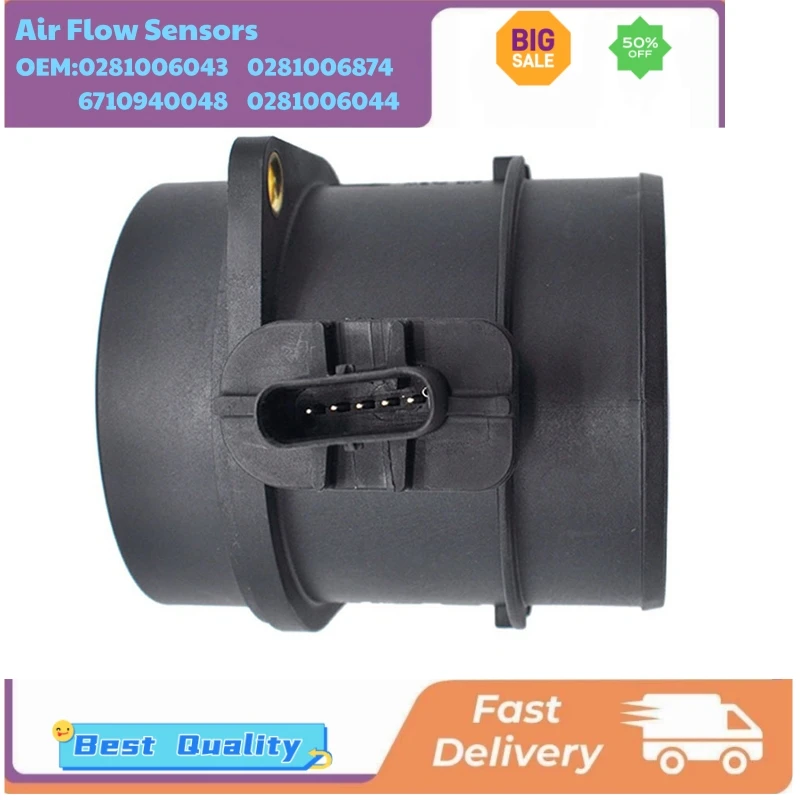 Mass Air Flow Sensors 0281006043 0281006874 6710940048 0281006044 MAF Meters for Ssangyong Actyon Korando III Rodius Rexton