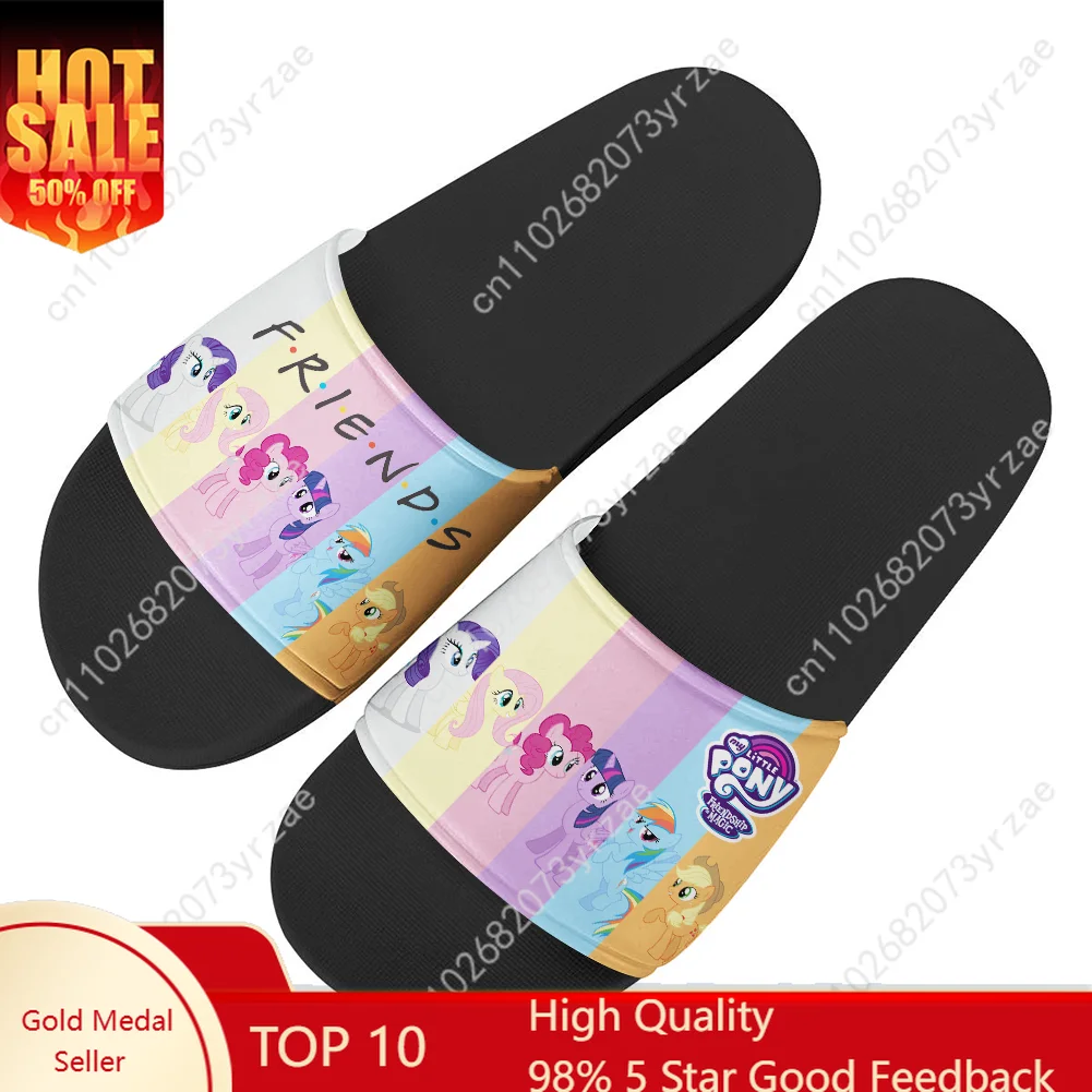 

My Little Pony Sandals Mens Womens Teenagers Home Slippers Friends Fashion Bathroom Beach Swimming Pool Shoes Custom Slipper