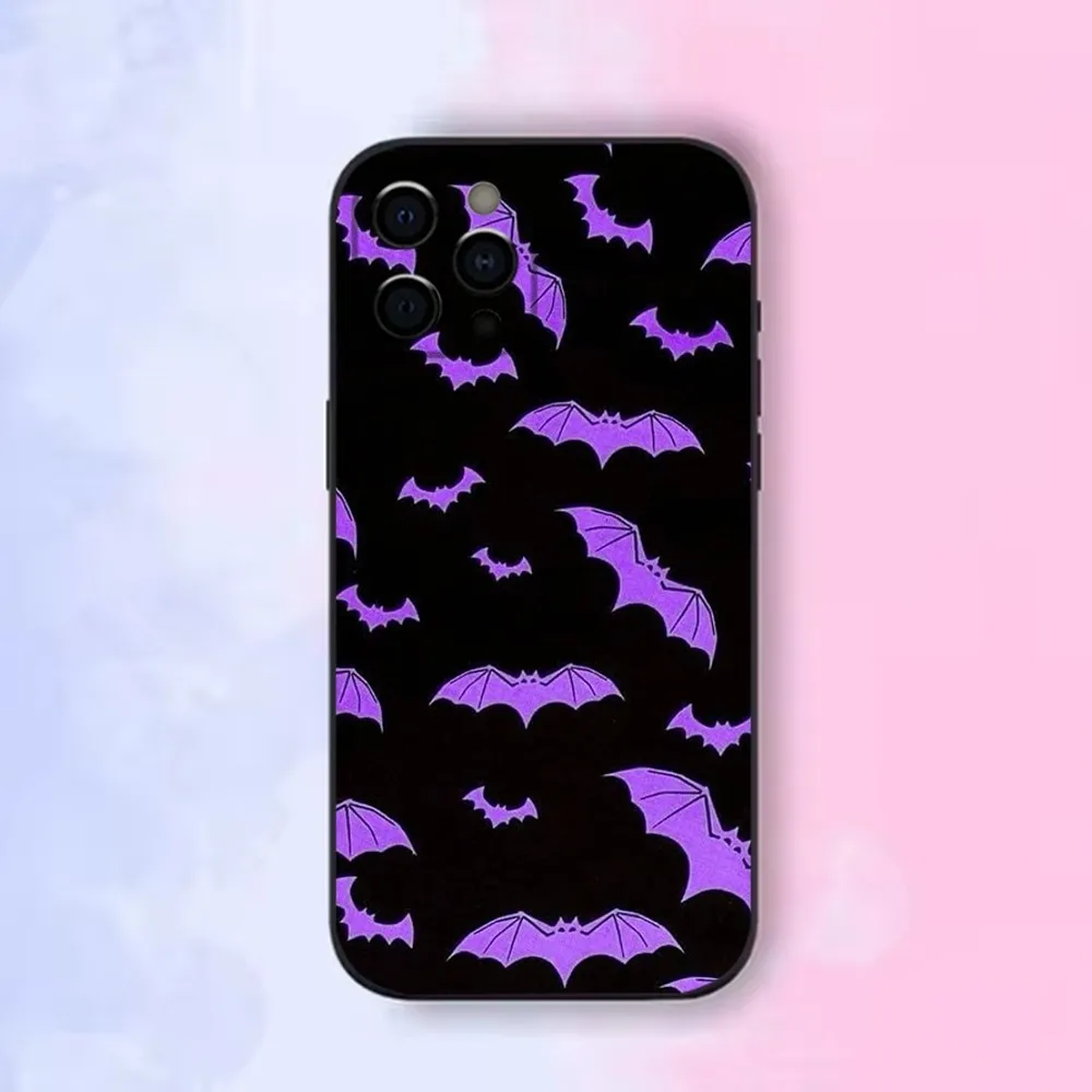 Goth Vampire Bat Gothic Phone Case For Apple iPhone 15,14,13,12,11,Pro,X,XS,Max,XR,Plus,Mini Soft Black Shell