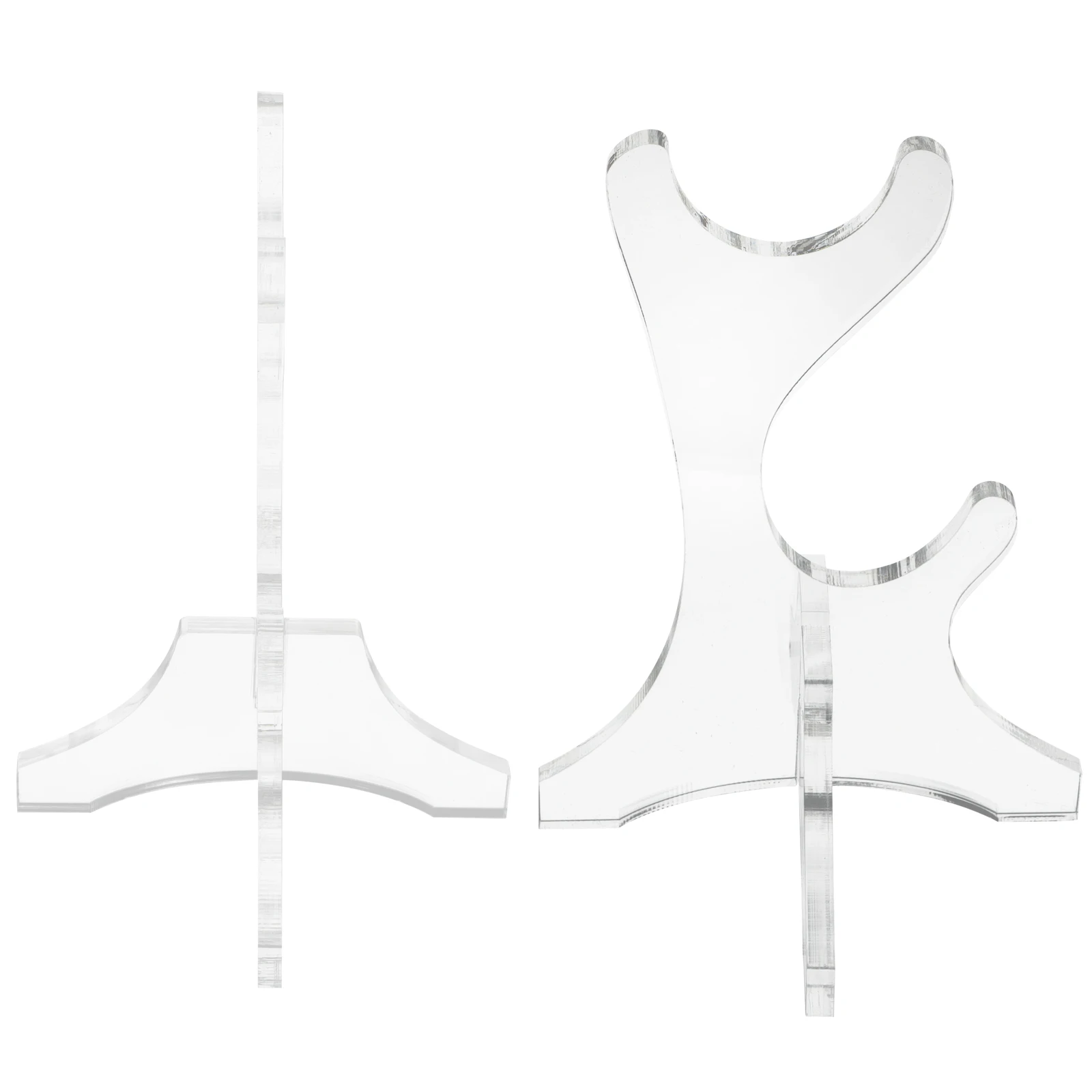 

1 Pair Acrylic Flute Double Layer Transparent Desktop Display Holder Vertical Instrument Storage Organizer For Home Flute