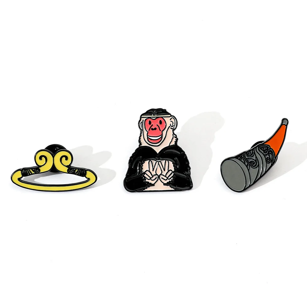 

Black Myth Wukong Band-tightening Spell Cartoon Enamel Pin Brooch Metal Badge Fans Lapel Bag Clothing Decor Jewelry