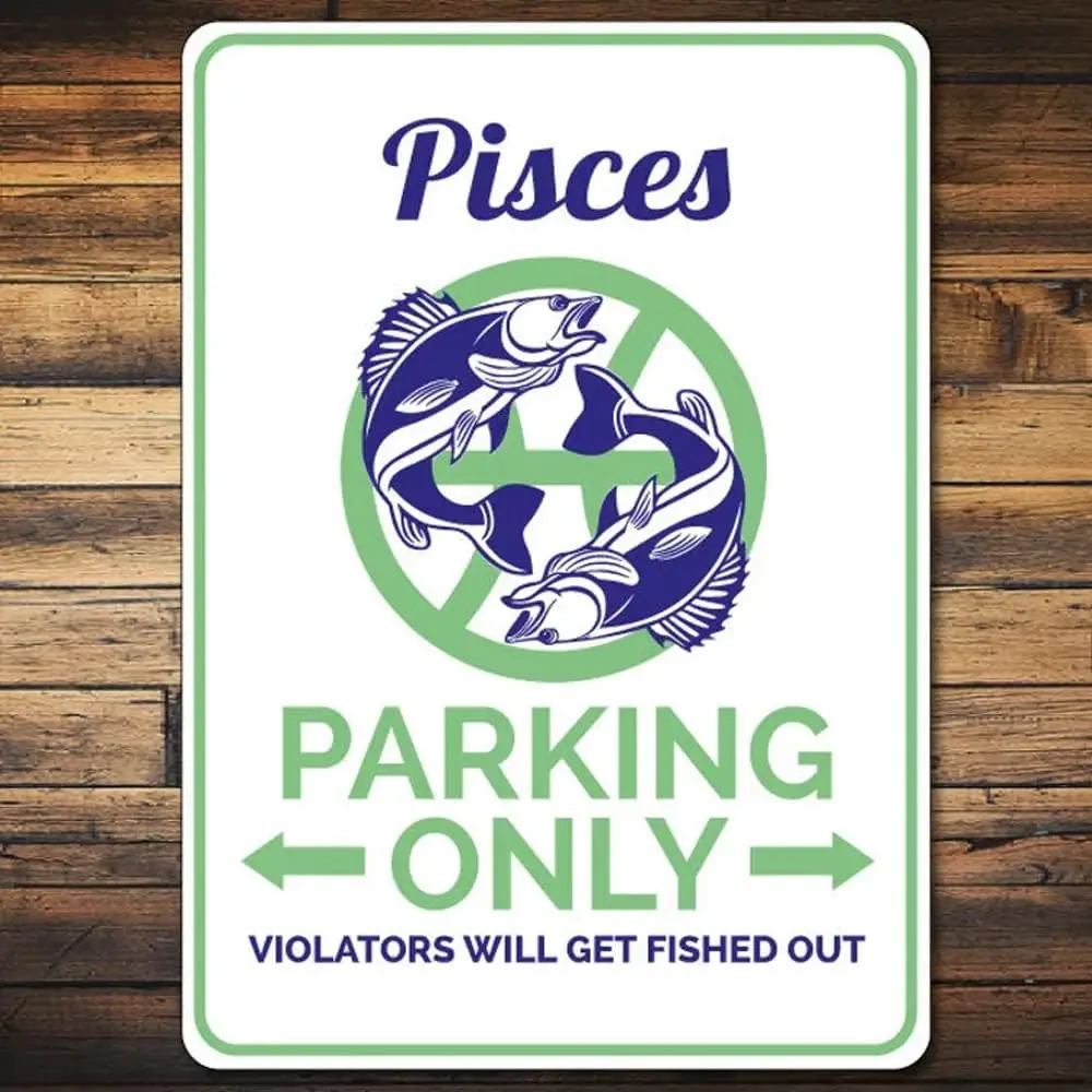 Pisces Gift, Pisces Parking Sign, Pisces Decor, Pisces Sign, Astrology Gift, Astrology Sign, Astrology Decor, Quality