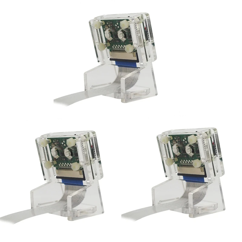 

3X Ov5647 Mini Camera Acrylic Holder Transparent Webcam Bracket For Raspberry Pi 3 Camera