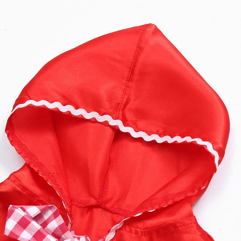 Little Red Riding Hood Costume Cape Dress up Halloween Capelet Cosplay Princess Cloak for women and girls