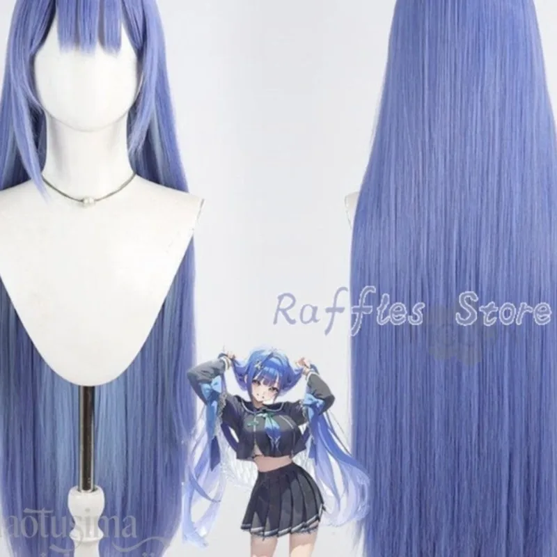 

Arcana: Fortune Mate New Outfit Wigs Long Blue Gray Straight Hair JK Synthetic Hair 코스프레 Anime GODDESSS Game VICTORYSS Cosplay