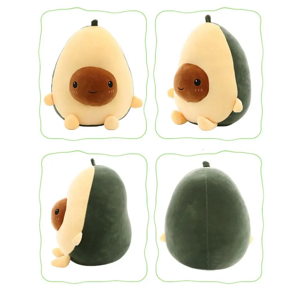 25 CM Cute Soft Avocado Stuffed Toy Plush Down Cotton Stuffed Doll Fruit Cushion Pillow Child
