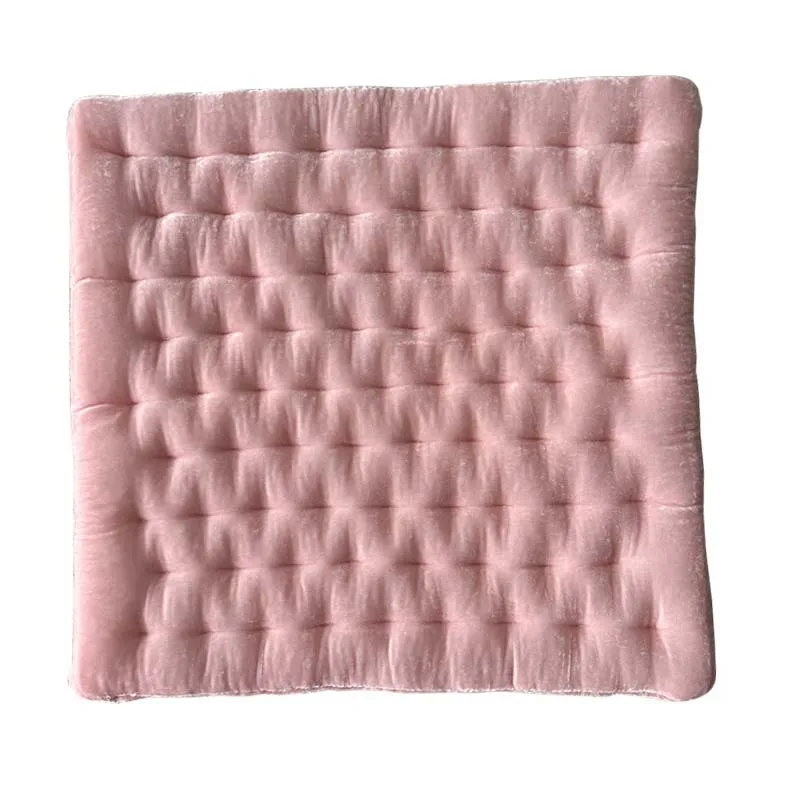 Hoogwaardig Licht Luxe Slaapkamer Fluweel Zitkussen Retro Effen Kleur Woonkamer Vierkant Stoelkussen Restaurant Zitkussen