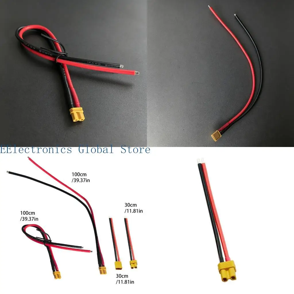 462B XT30 Connector Male & Female Plug with 14AWG Silicone Wire for Drones