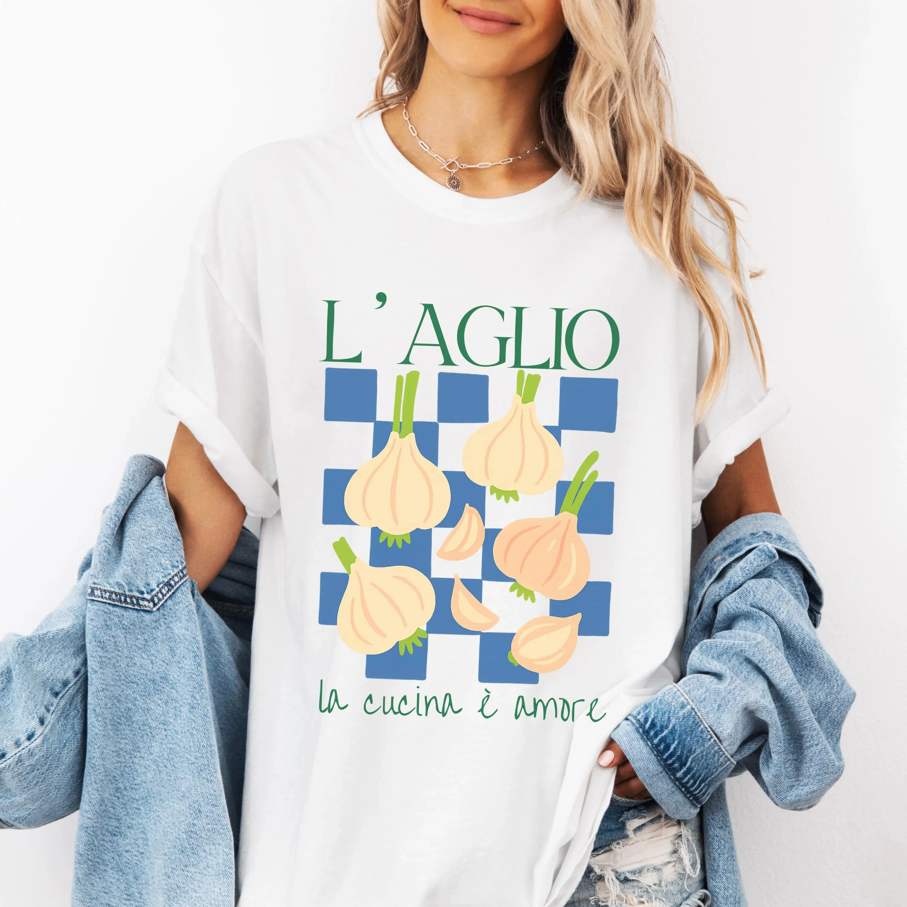 

Plus Size Summer Women's Vintage Garlic Pattern Print T-Shirt Cotton Breathable Stylish Versatile Street Style Oversized