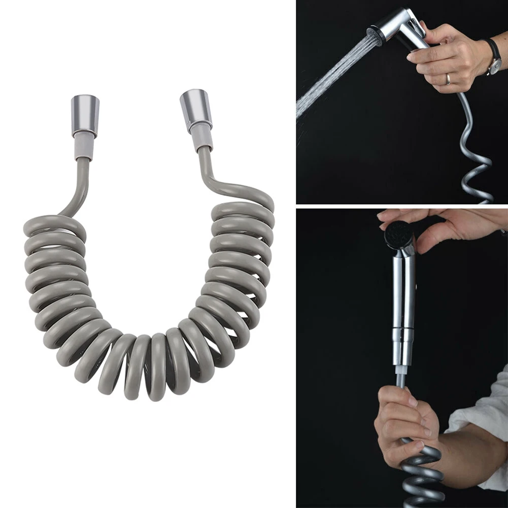 Manguera Flexible de ducha de 1,5 M/ 2M, extensión Universal, pulverizador de mano, Conector de tubo de resorte, accesorios para bidé