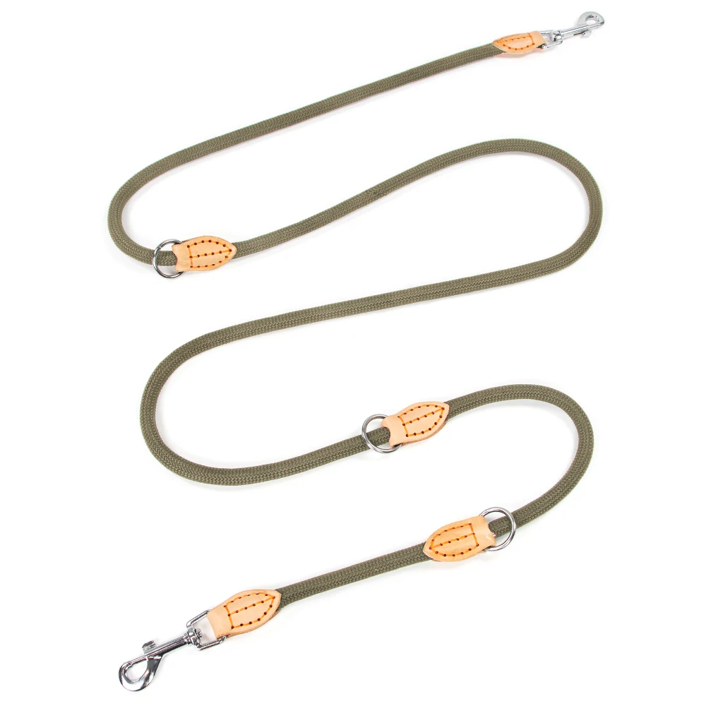 Adjustable Double Dog Lead For Two Dogs Hands Free Nylon Leash_voghion.com