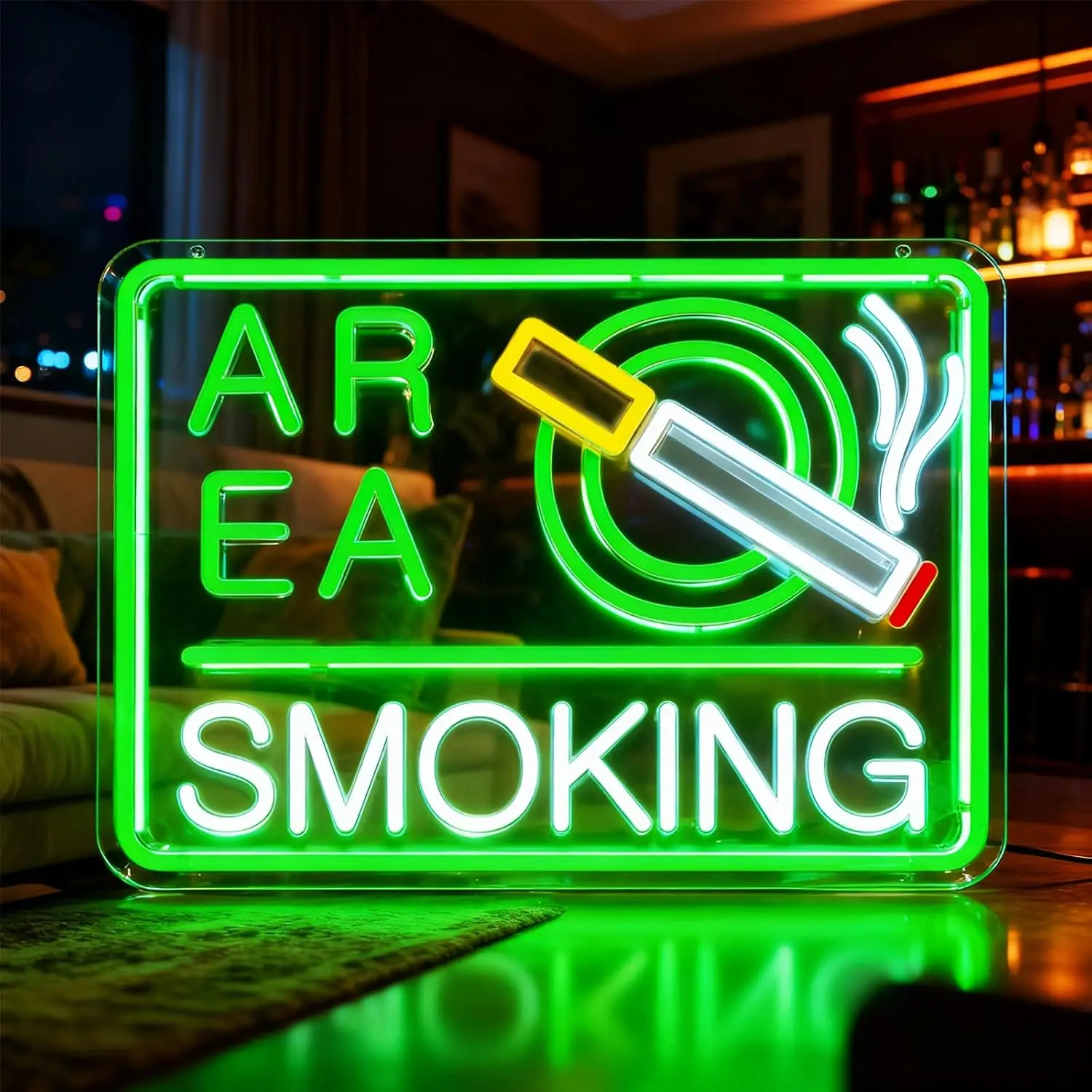 

AREA SMOKING Neon Sign Business Art Wall Light USB LED Neon Light for Bar Smoking Lounge Bedroom Decorations personnalisé Gift