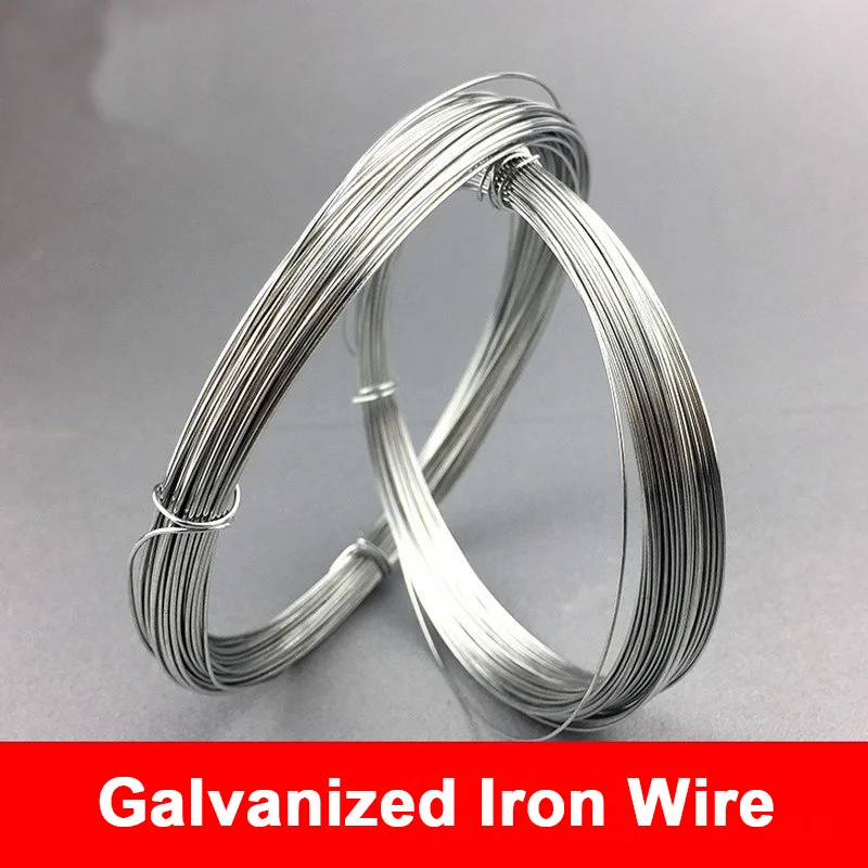 

10 м оцинкованной железной проволоки 0,8/0,95/1,2/1,4 мм, универсальная гибкая металлическая проволока для изготовления кукольных скелетов, аксессуары для поделок своими руками