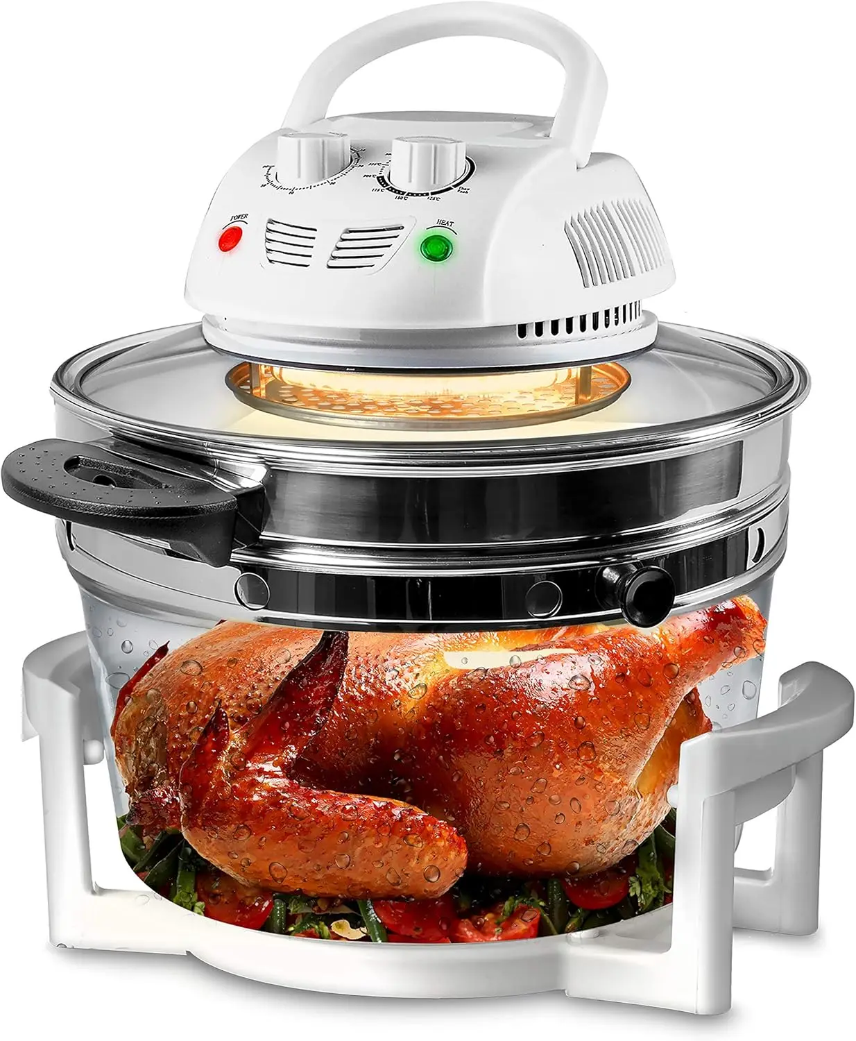 

13 Quart Infrared Convection Oven, 1200W Air Fryer for Healthy Meals, Stainless Steel Countertop, Great for Fries & Chips